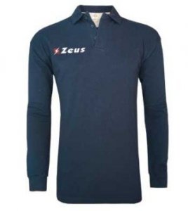 Zeus polo basic-kék-hosszú-ujjú-póló